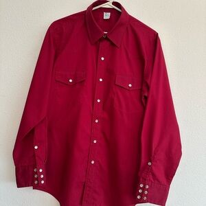 Stylish Burgundy Men's  Western Shirt